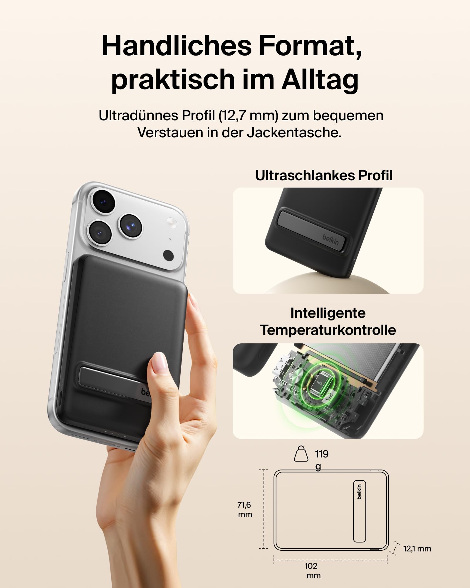 belkin-boostcharge-5000mah-magnetische-power-bank-mit-st-nder-15-w-qi2-kabellose image 2