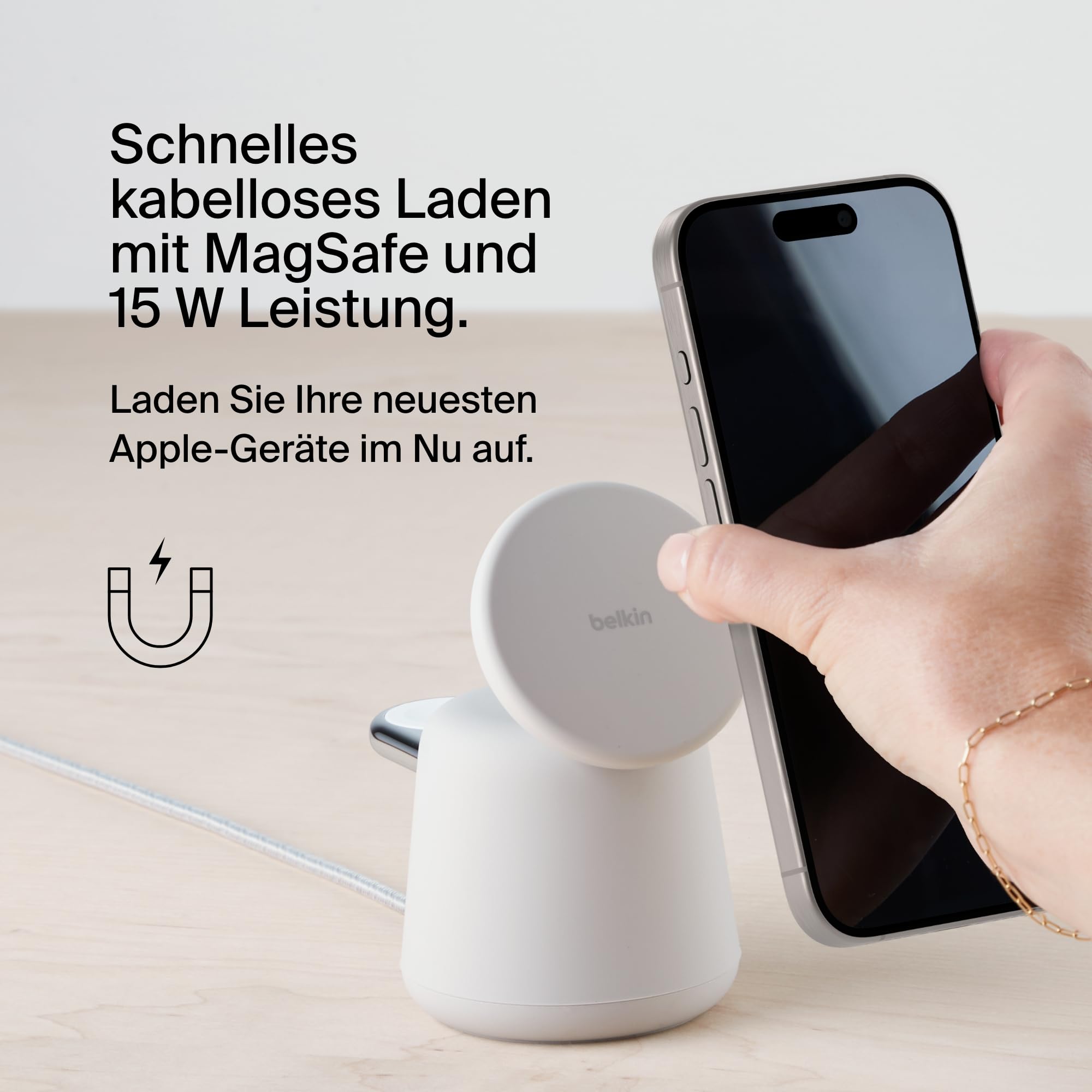 belkin-boostcharge-pro-2-in-1-kabellose-ladestation-mit-magsafe-15-w-verstellbar image 2