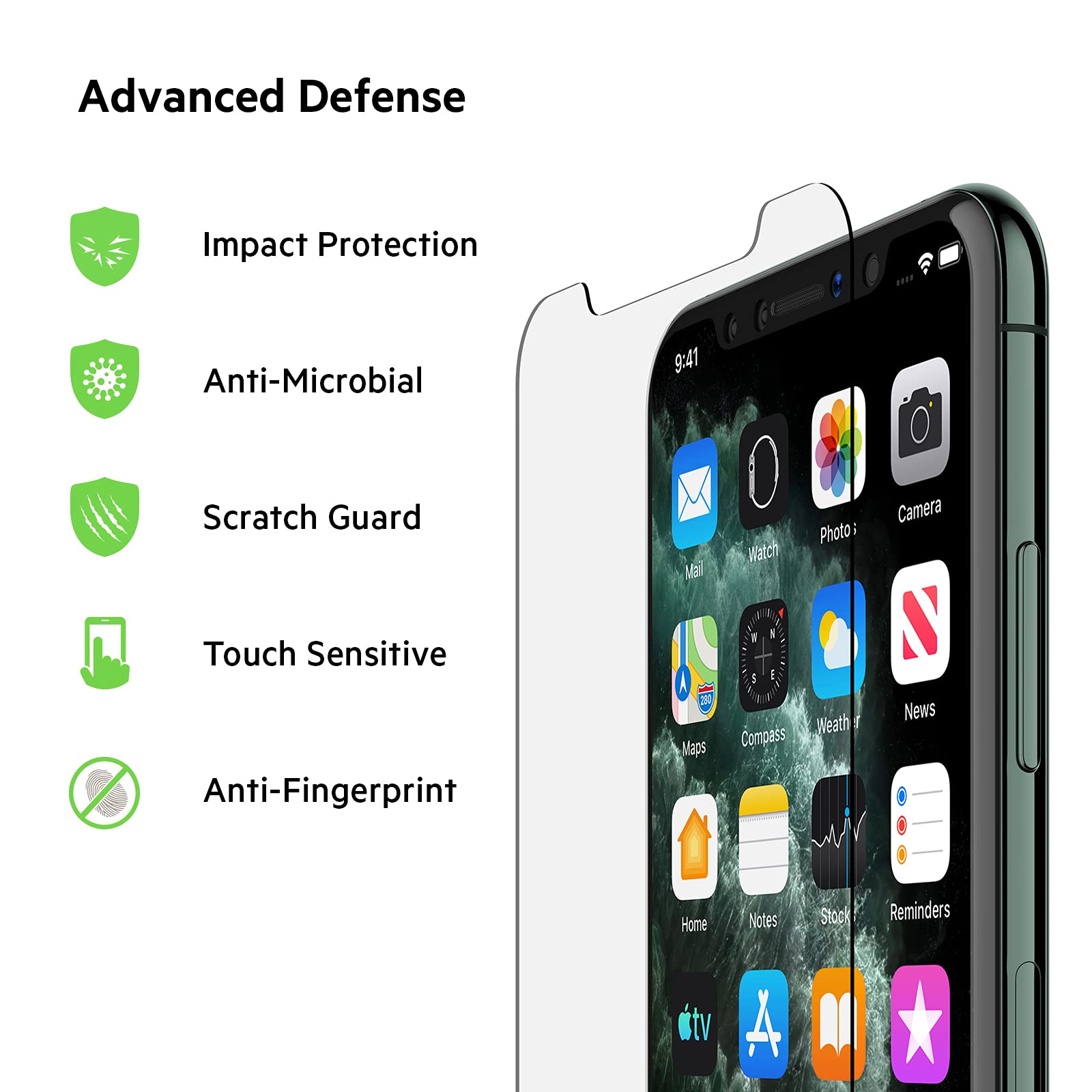belkin-iphone-11-pro-temperedglass-displayschutzfolie-antimikrobiell-panzerglas- image 2