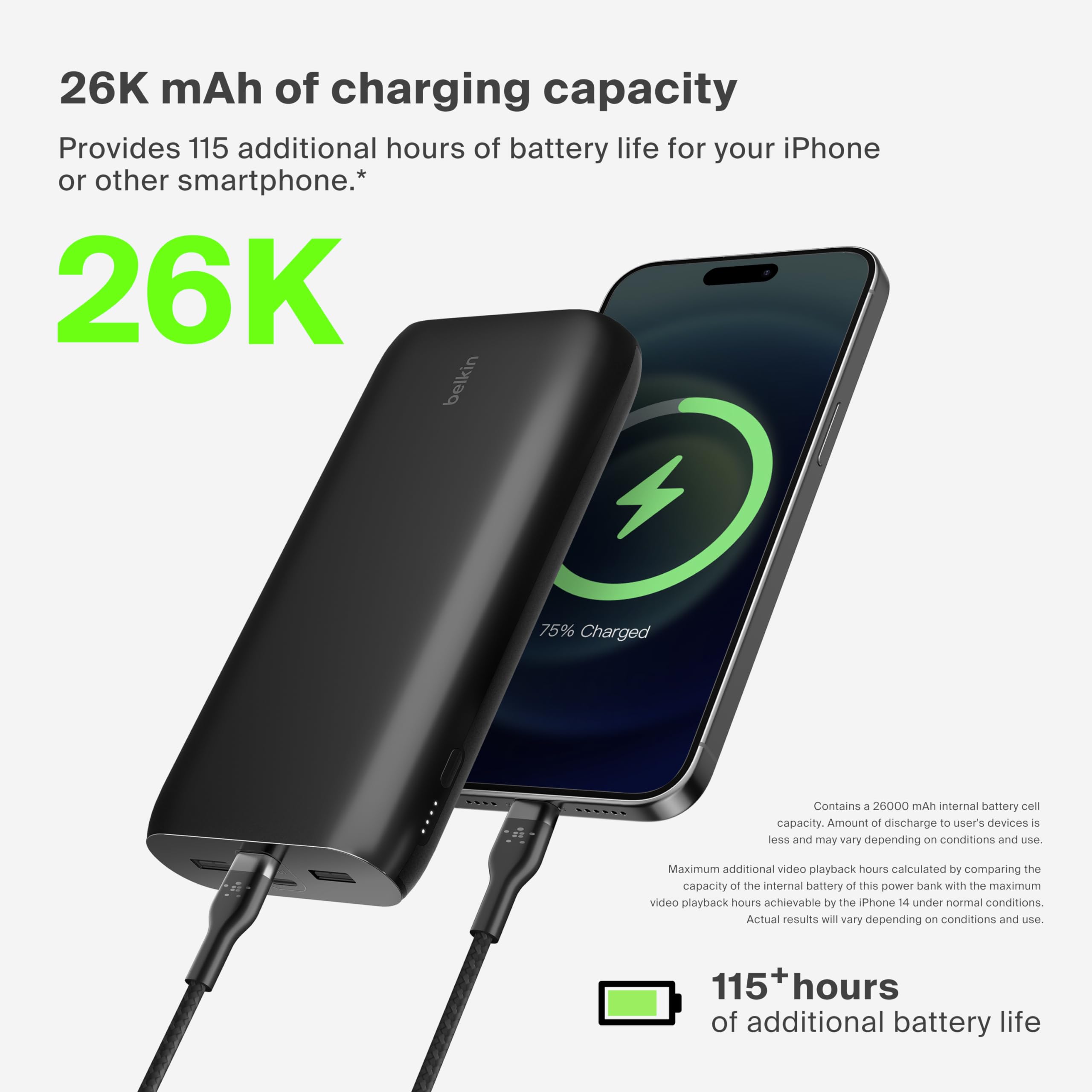 belkin-boostcharge-26000-mah-power-bank-32-w-2x-usb-c-2x-usb-a-pps-usb-c-kabel-i image 4