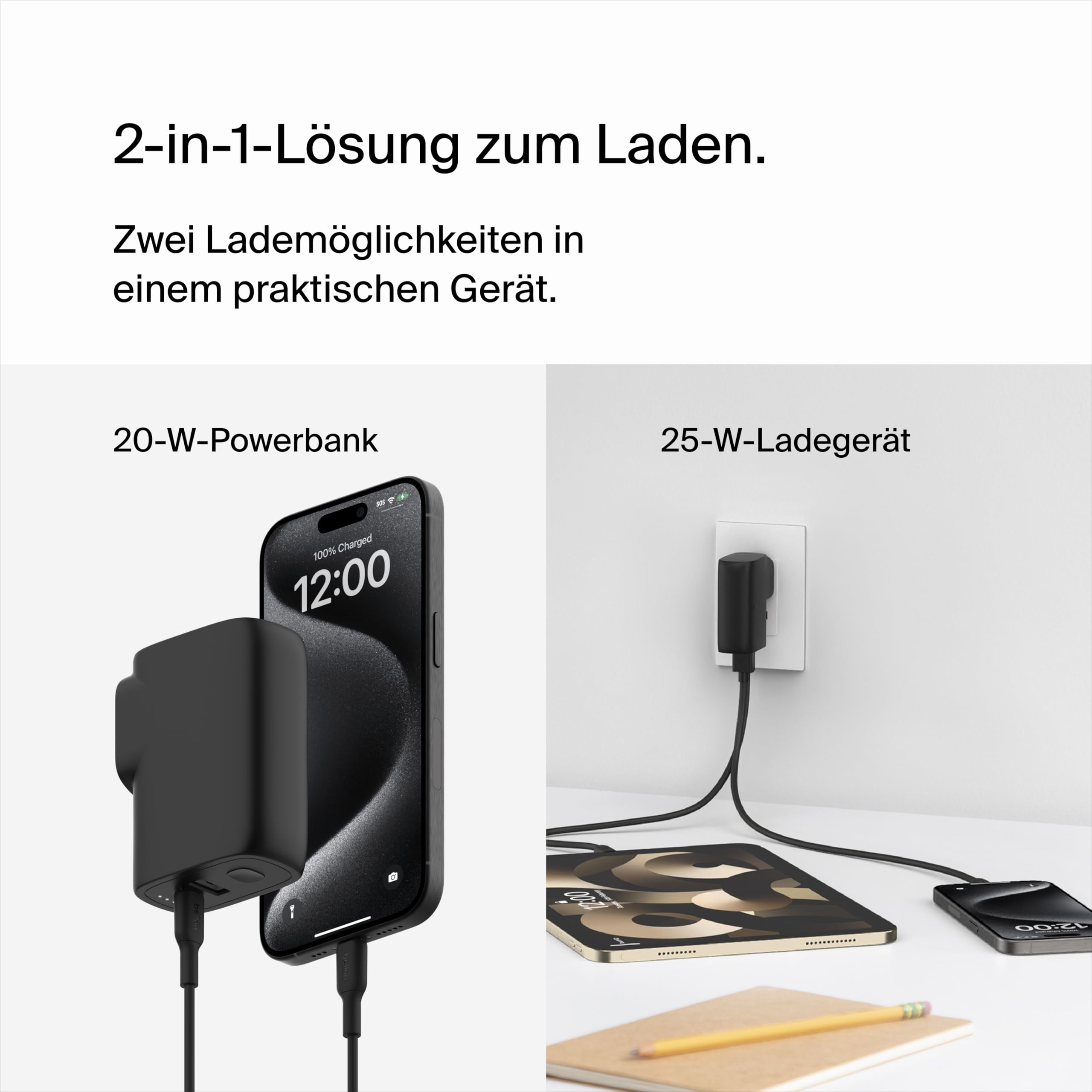 belkin-boostcharge-hybrid-ladeger-t-25w-mit-5000-mah-powerbank-2-in-1-usb-c-pd-3 image 2