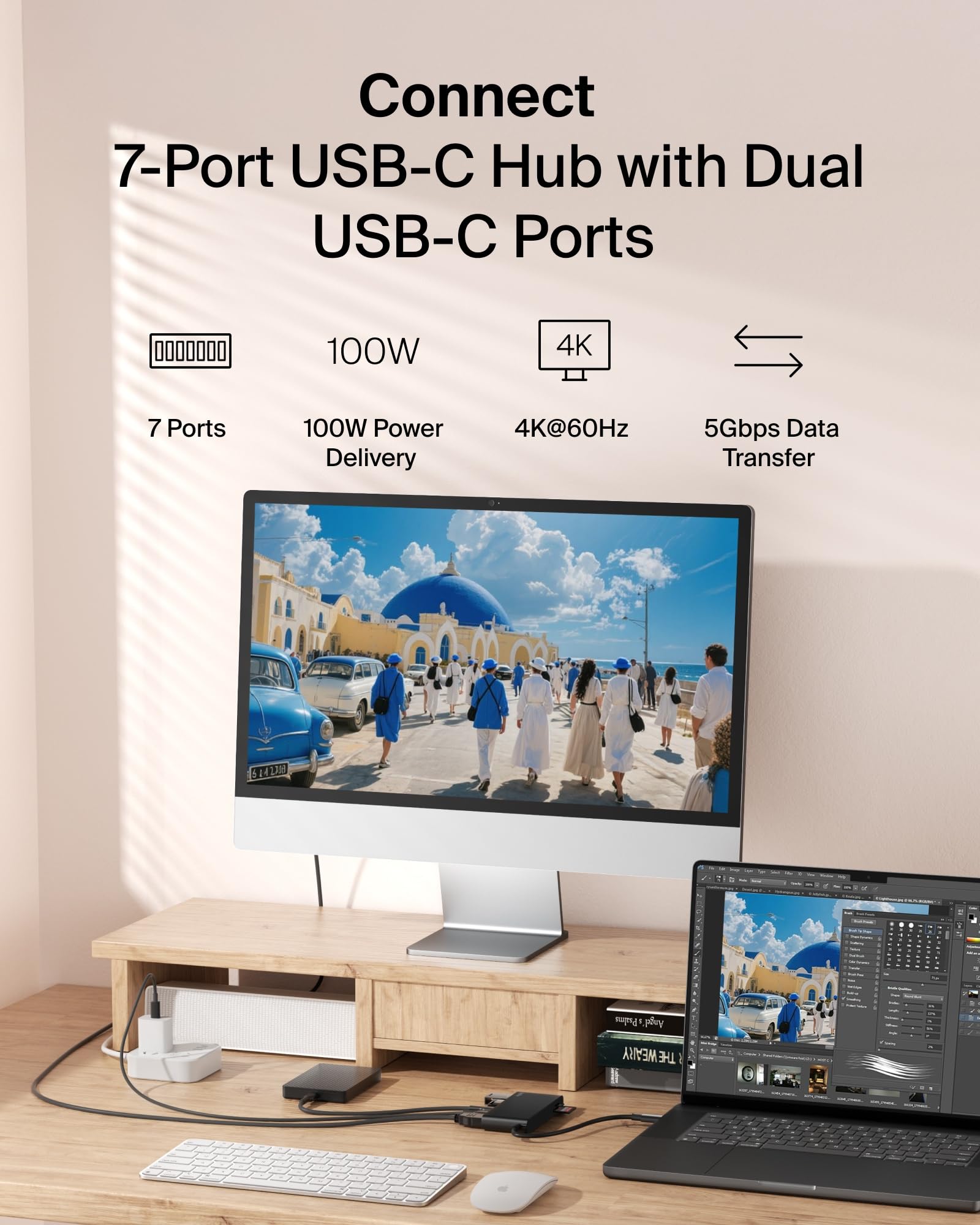 belkin-7-port-usb-c-hub-mit-4k-hdmi-60-hz-100-w-power-delivery-sd-microsd-5-gbit image 2