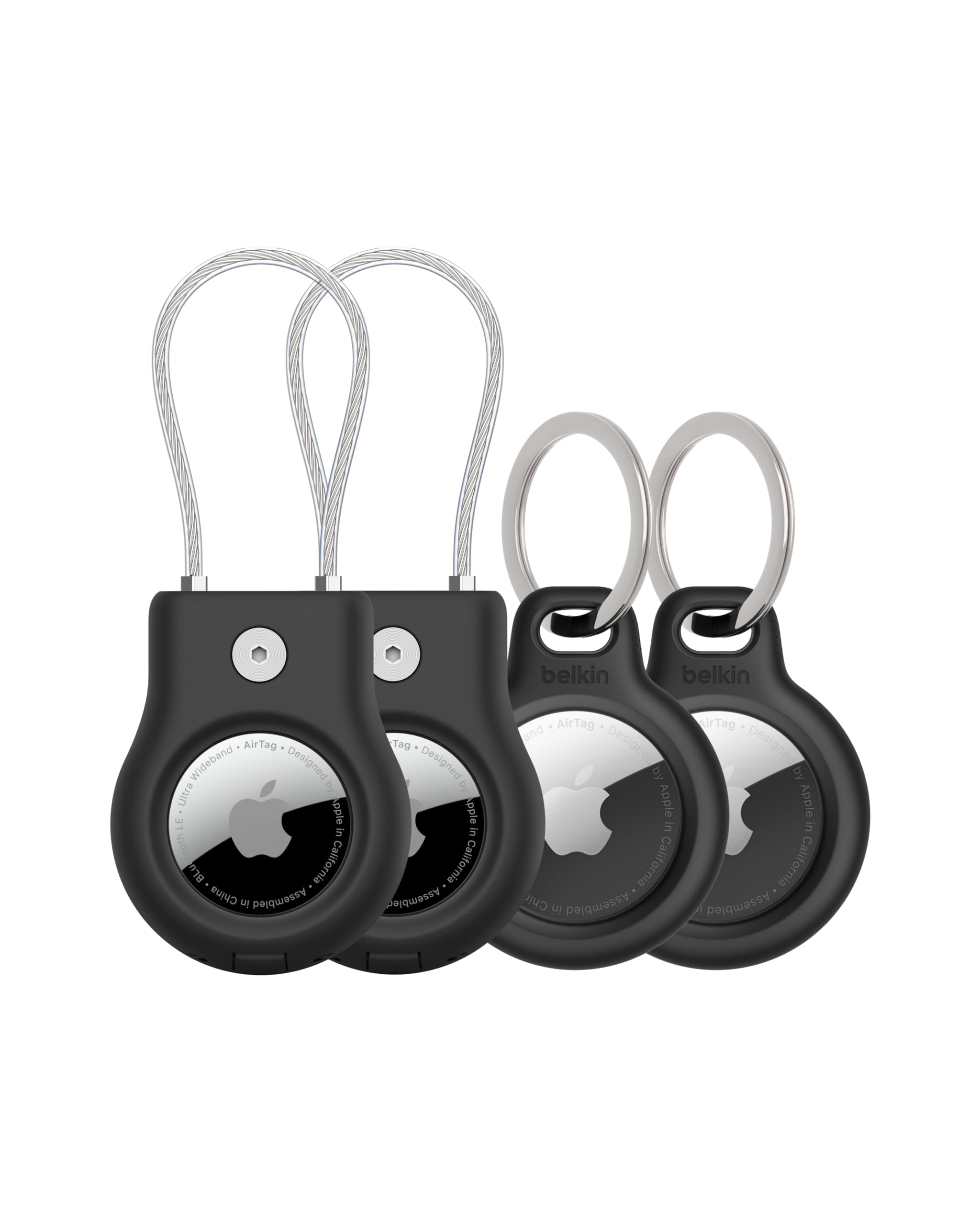 belkin-apple-airtag-secure-holder-mit-schl-sselring-und-drahtkabel-4er-pack-krat image 1