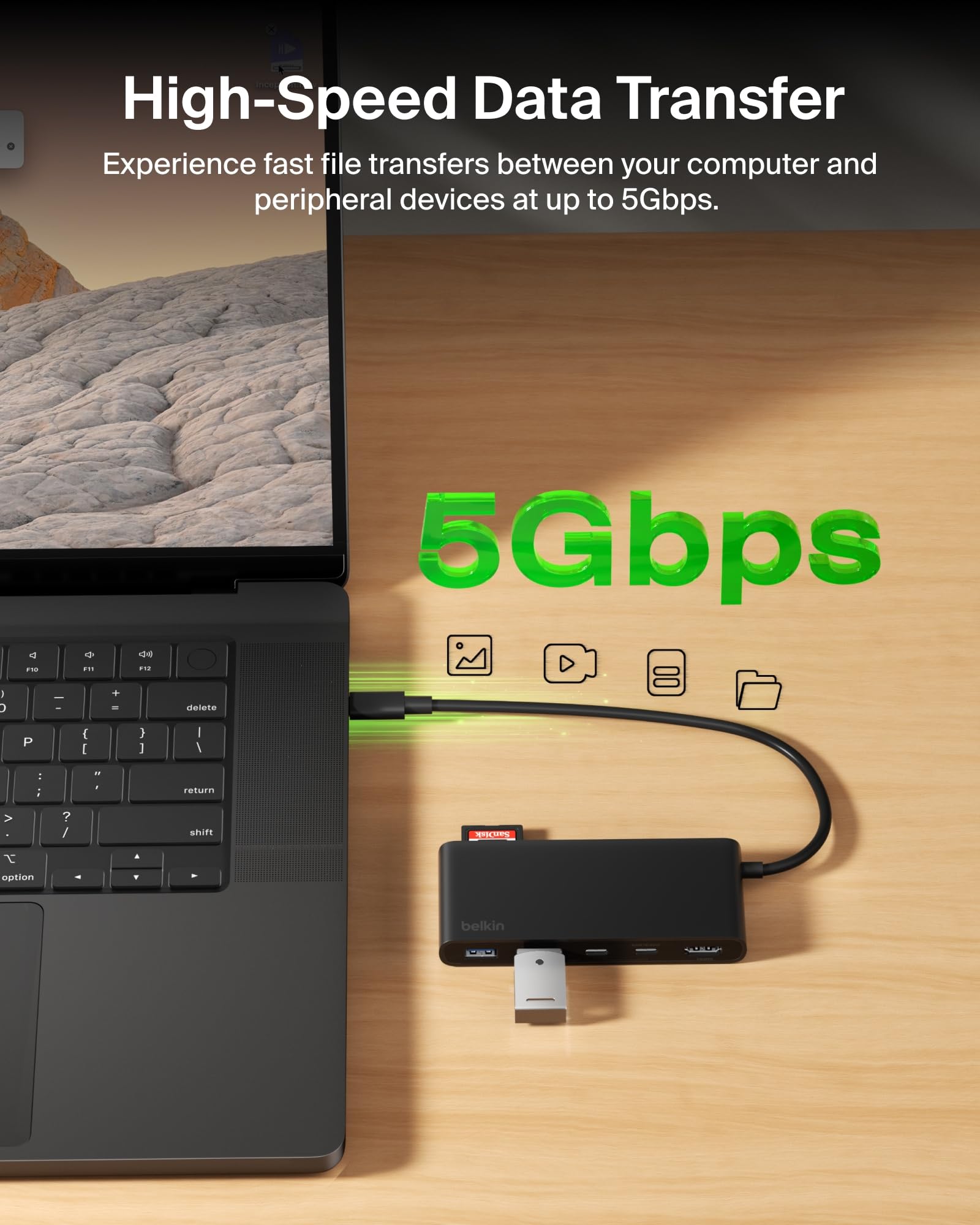 belkin-7-port-usb-c-hub-mit-4k-hdmi-60-hz-100-w-power-delivery-sd-microsd-5-gbit image 6