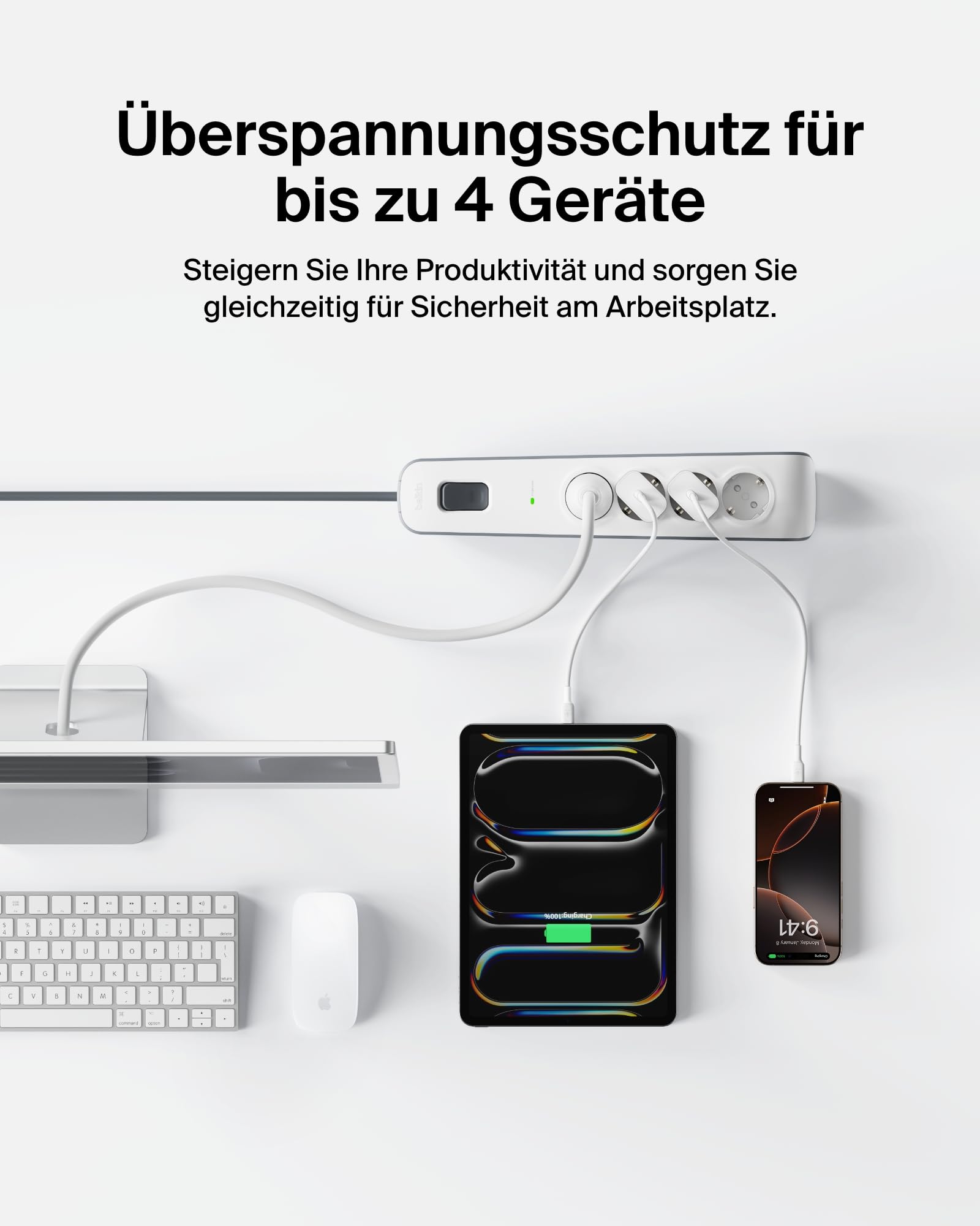 belkin-4-fach-steckdosenleiste-mit-berspannungsschutz-mehrfachsteckdose-525-joul image 2