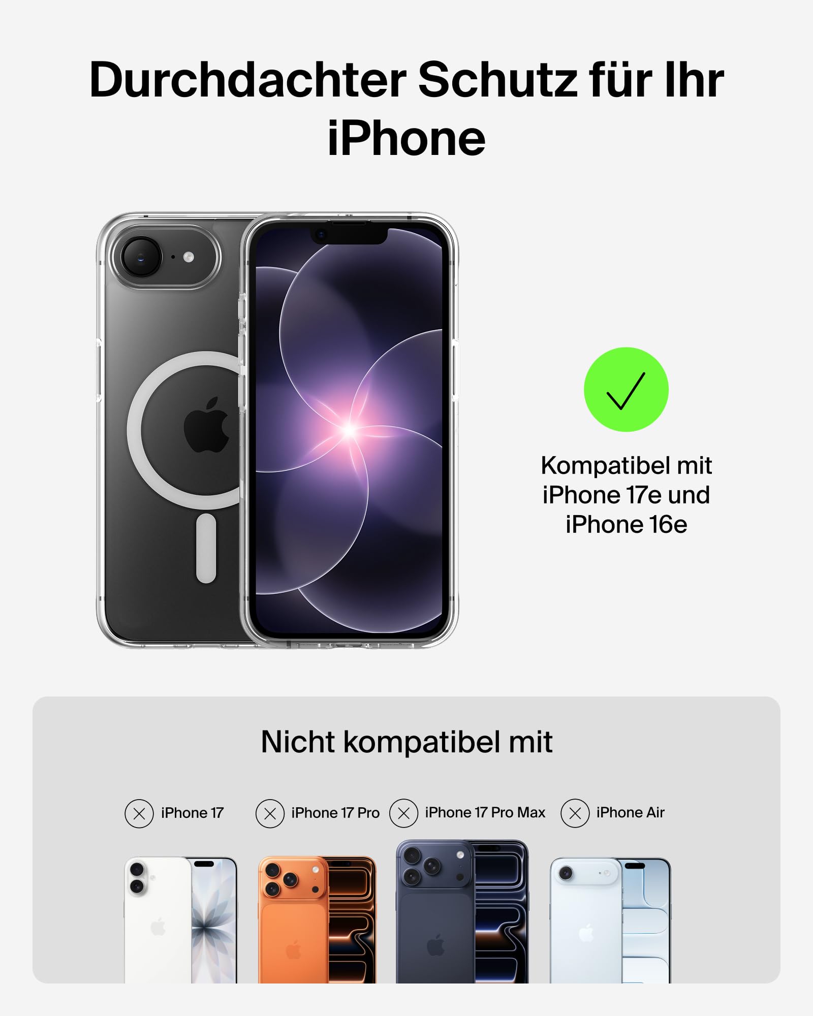 belkin-sheerforce-clear-lite-magnetische-handyh-lle-f-r-iphone-17e-und-iphone-16 image 2