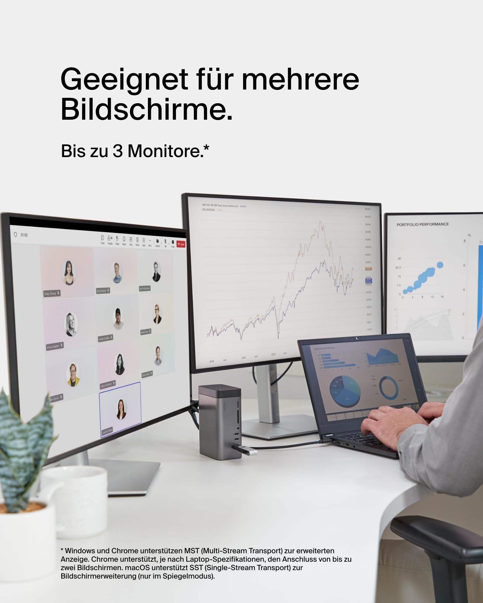 belkin-connect-usb-c-11-in-1-pro-gan-docking-station-150-w-usb-hub-mit-3-monitor image 7