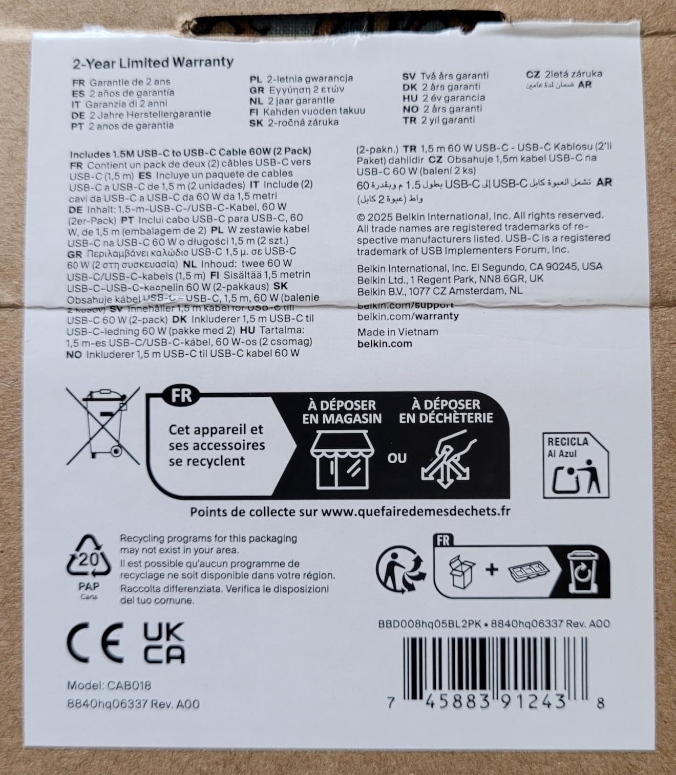 Eines der beiden Kabel zickt