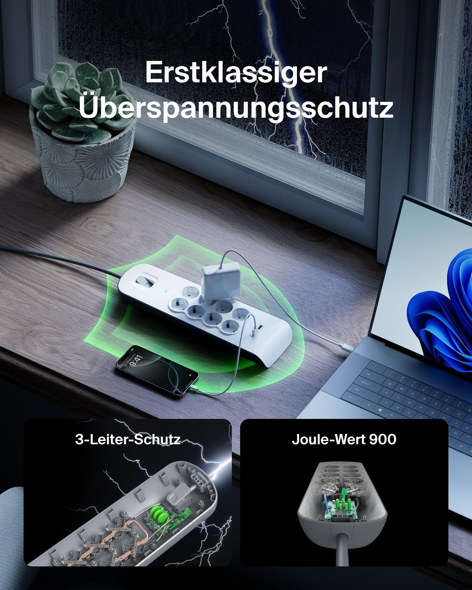 belkin-8-fach-steckdosenleiste-mit-berspannungsschutz-900-joule-und-2x-usb-a-2-4 image 3