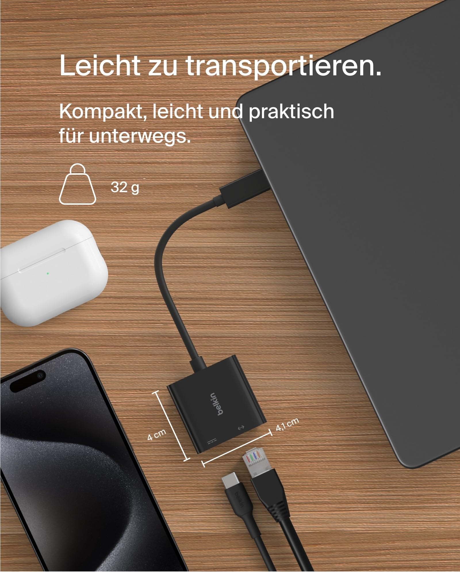 belkin-usb-c-ethernet-ladeadapter-100-w-gigabit-10-100-1000-mbit-s-usb-c-passthr image 4