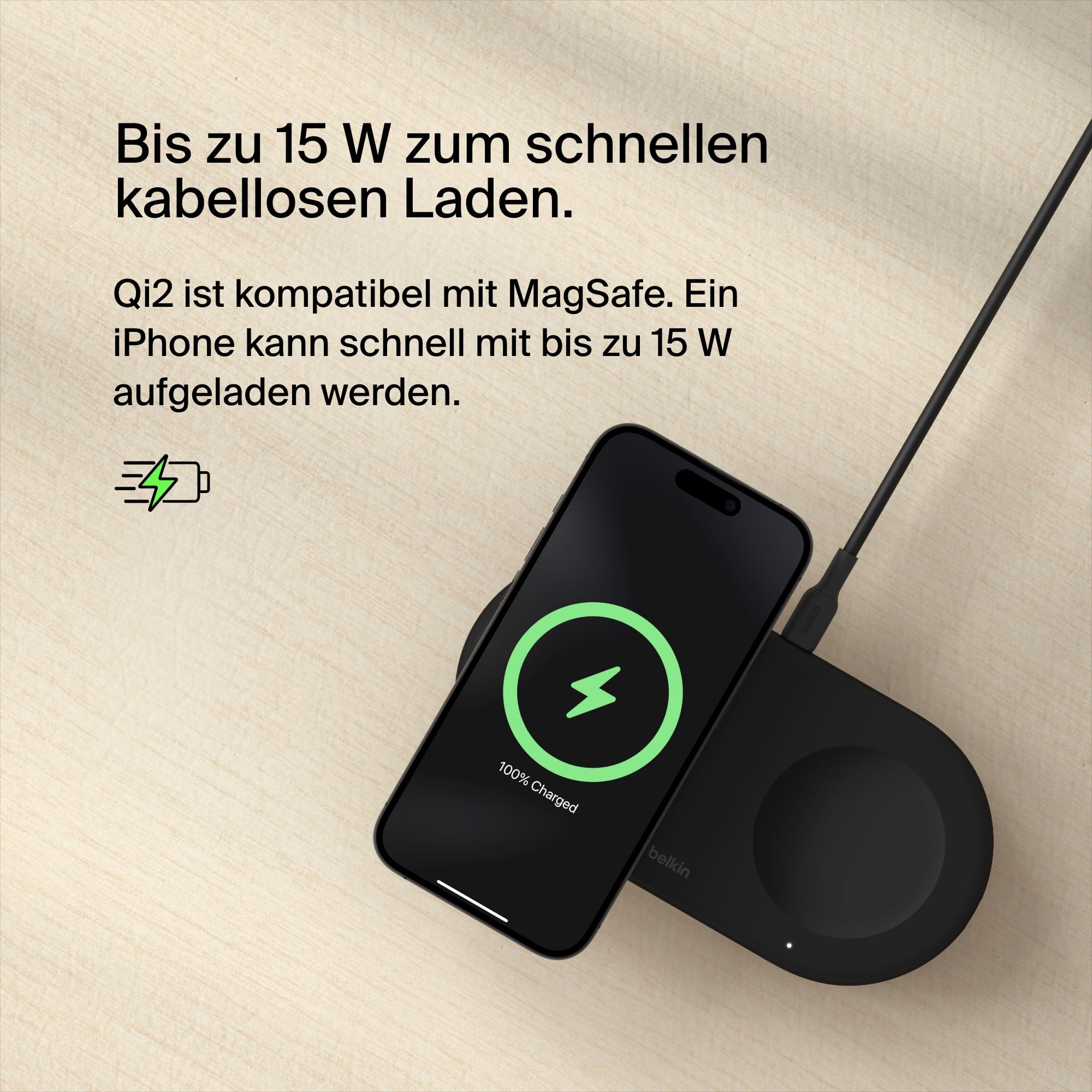 belkin-boostcharge-pro-kabellose-2-in-1-ladestation-mit-magnetischem-qi2-15-w-fa image 4