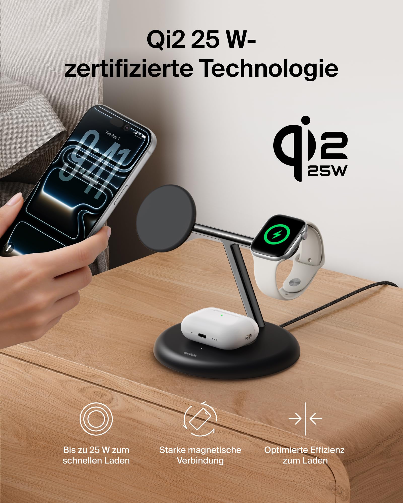 belkin-ultracharge-3-in-1-qi2-induktive-ladestation-pro-25w-schwarz-f-r-iphone-a image 4