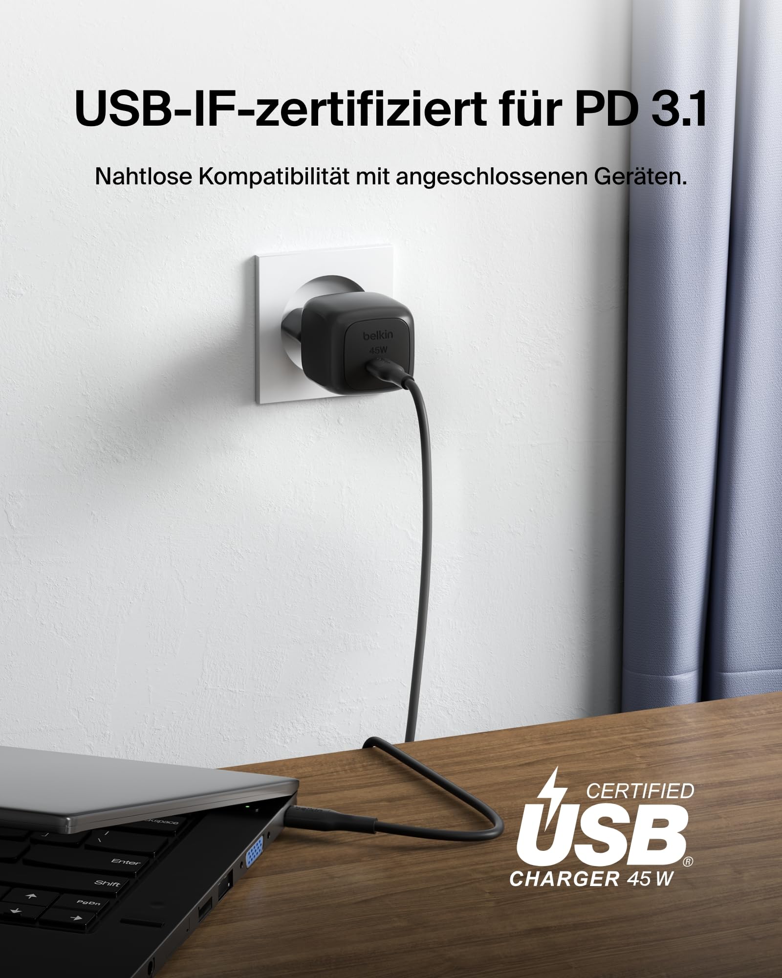 belkin-kompaktes-usb-c-ladeger-t-45-w-mit-usb-c-auf-usb-c-kabel-usb-pd-3-1-schne image 5