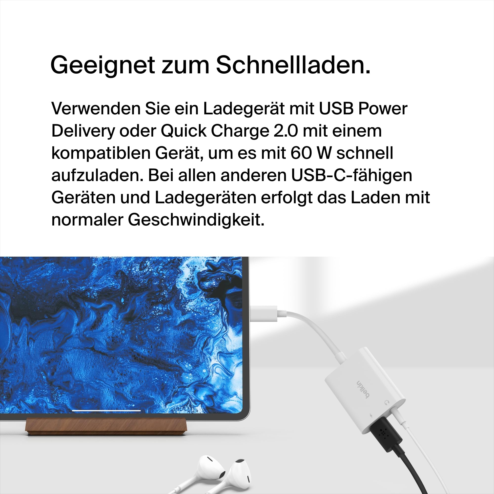 belkin-rockstar-3-5-mm-audio-und-usb-c-ladeadapter-60-w-power-delivery-passthrou image 3