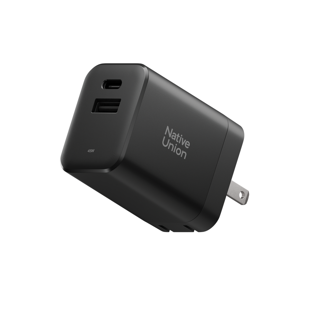 native-union-fast-gan-charger-pd-45w-mit-1x-usb-c-und-1x-usb-a-kompakt-und-leich image 1